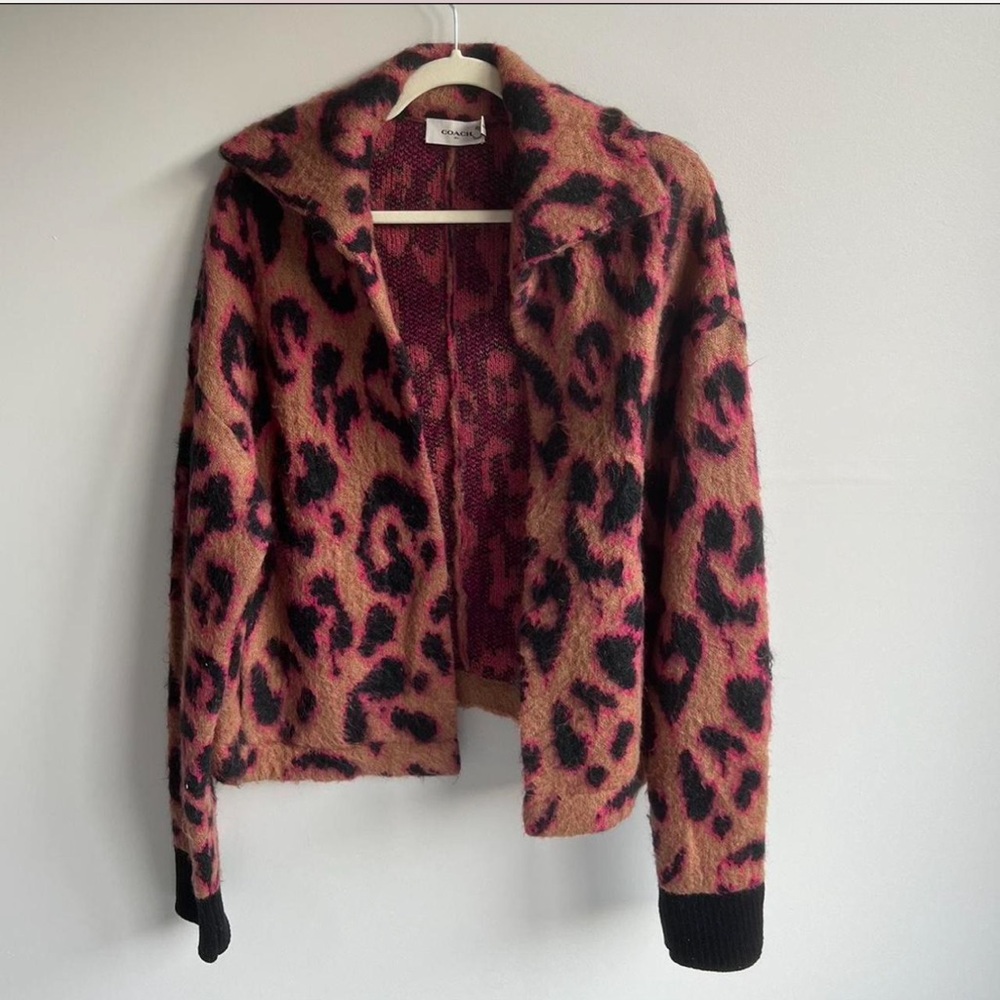 Coach cheetah print mohair sweater 🐆